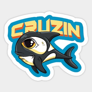 Cruzin Killer Whale Sticker